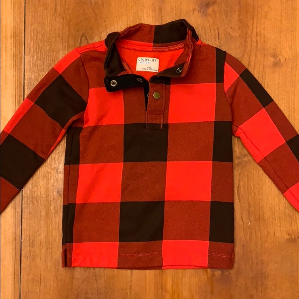 Crewcuts buffalo plaid toddler sweater